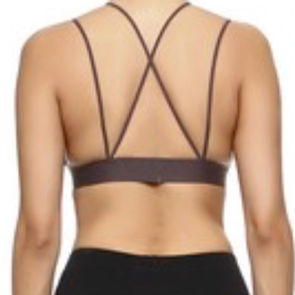 Charcoal Bralette cross back bra - Picture 2 of 7